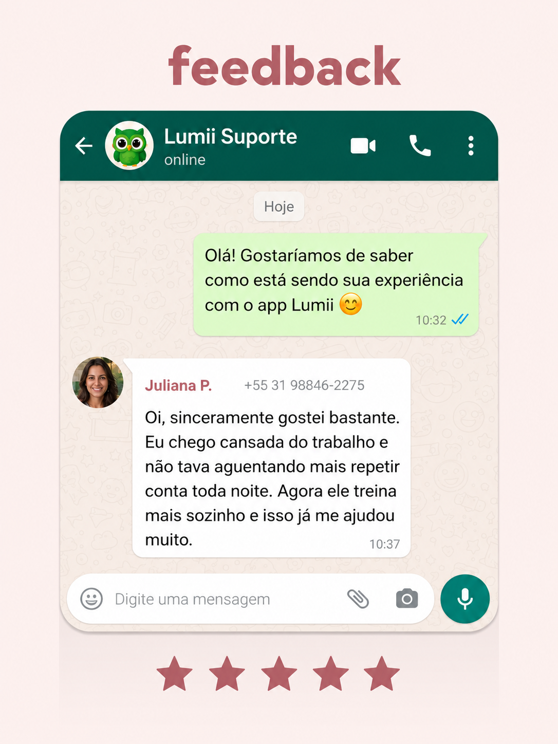 Depoimento de cliente Lumii