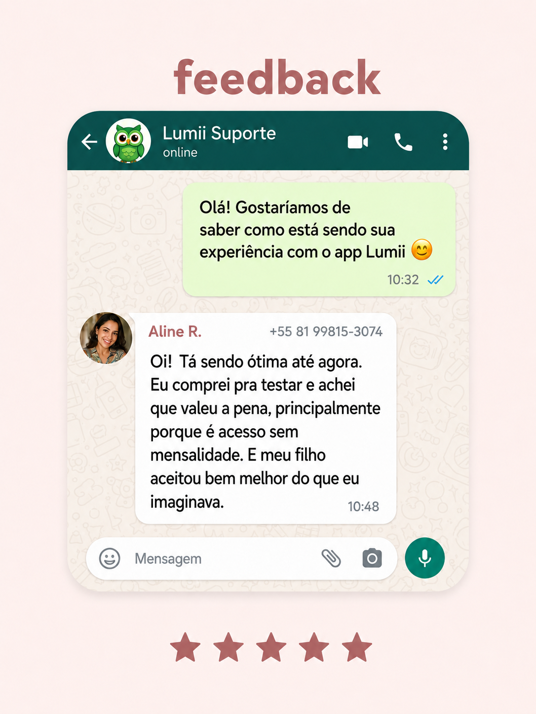 Depoimento de cliente Lumii